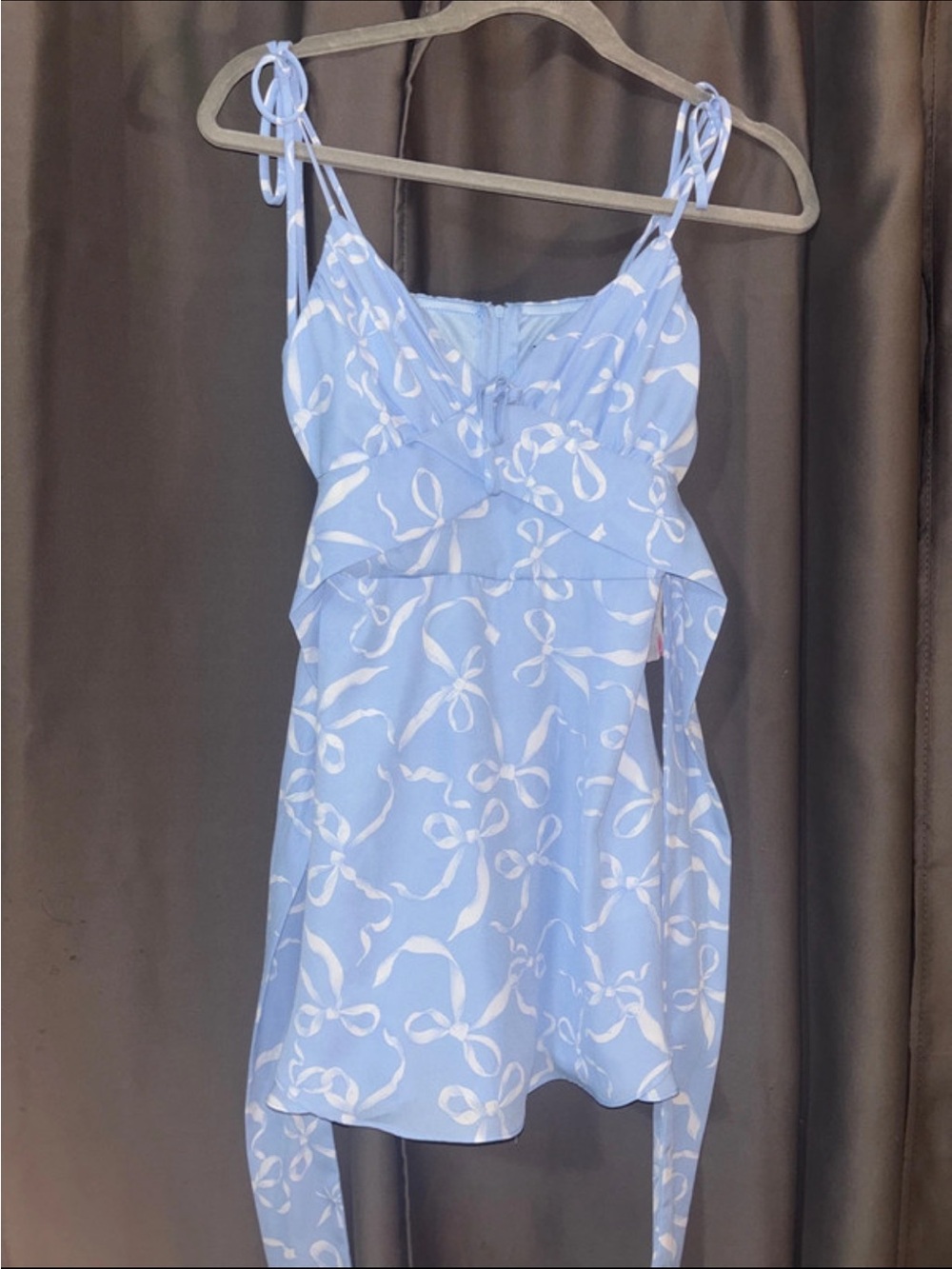 Light Blue Tie-Print Women’s Dress! NWT